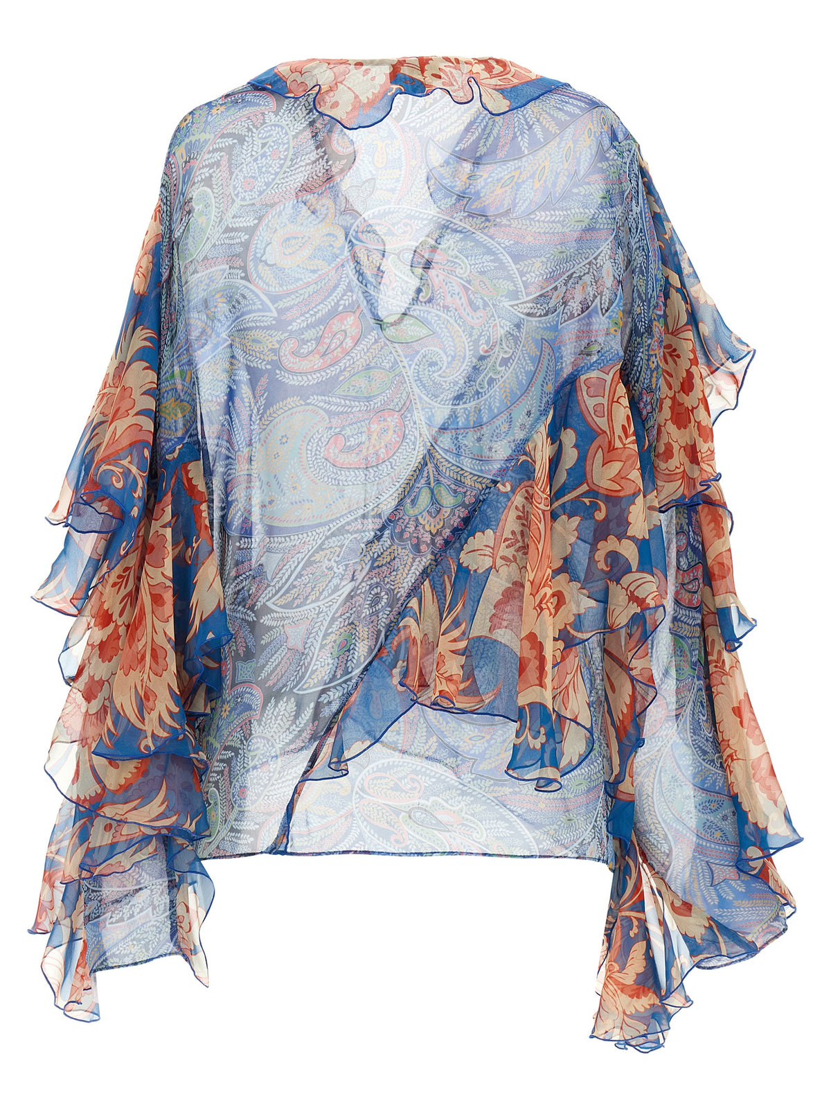 Etro Blue Silk Blouse