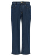 Valentino Garavani Blue Cotton Straight-Leg Jeans