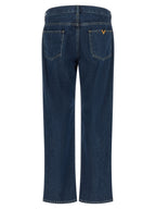 Valentino Garavani Blue Cotton Straight-Leg Jeans