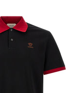 Versace Black Cotton Polo Shirt