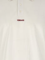 Versace White Cotton Polo Shirt