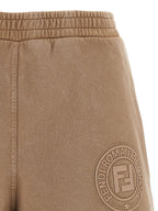 Fendi Brown Cotton Bermuda Shorts