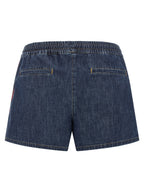 Valentino Garavani Blue Cotton Bermuda Shorts