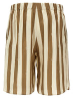 Fendi Beige Silk Bermuda Shorts