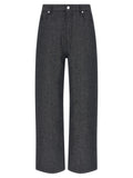 Fendi Gray Linen Straight-Leg Jeans