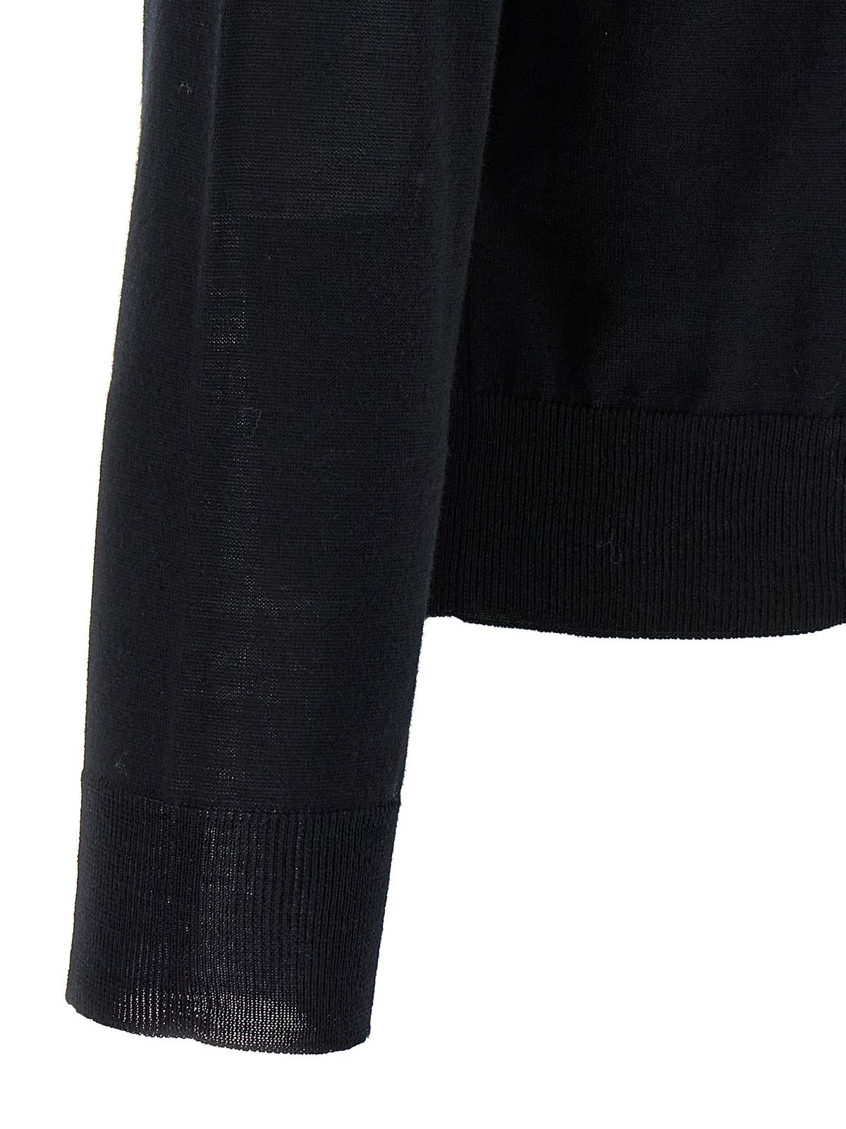Valentino Garavani Black Virgin Wool Cardigan