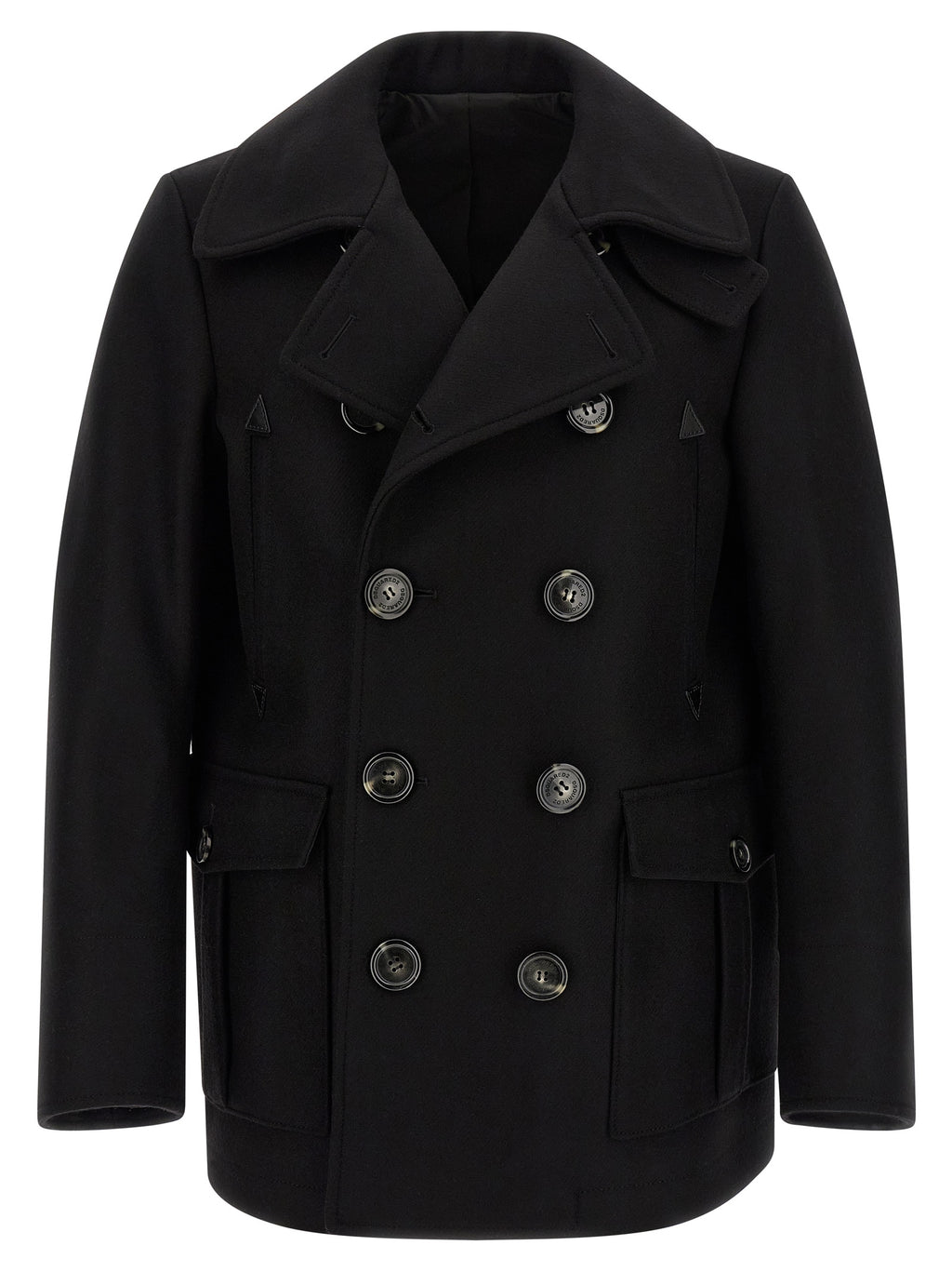 Dsquared² Black Wool Coat