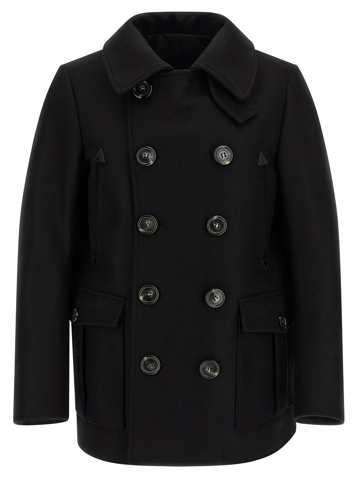 Dsquared² Black Wool Coat