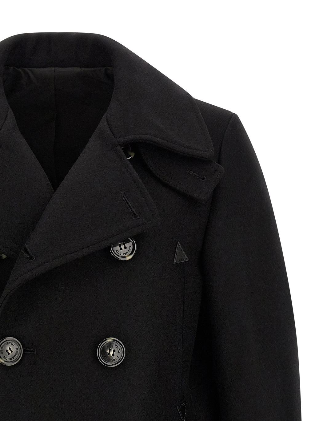 Dsquared² Black Wool Coat