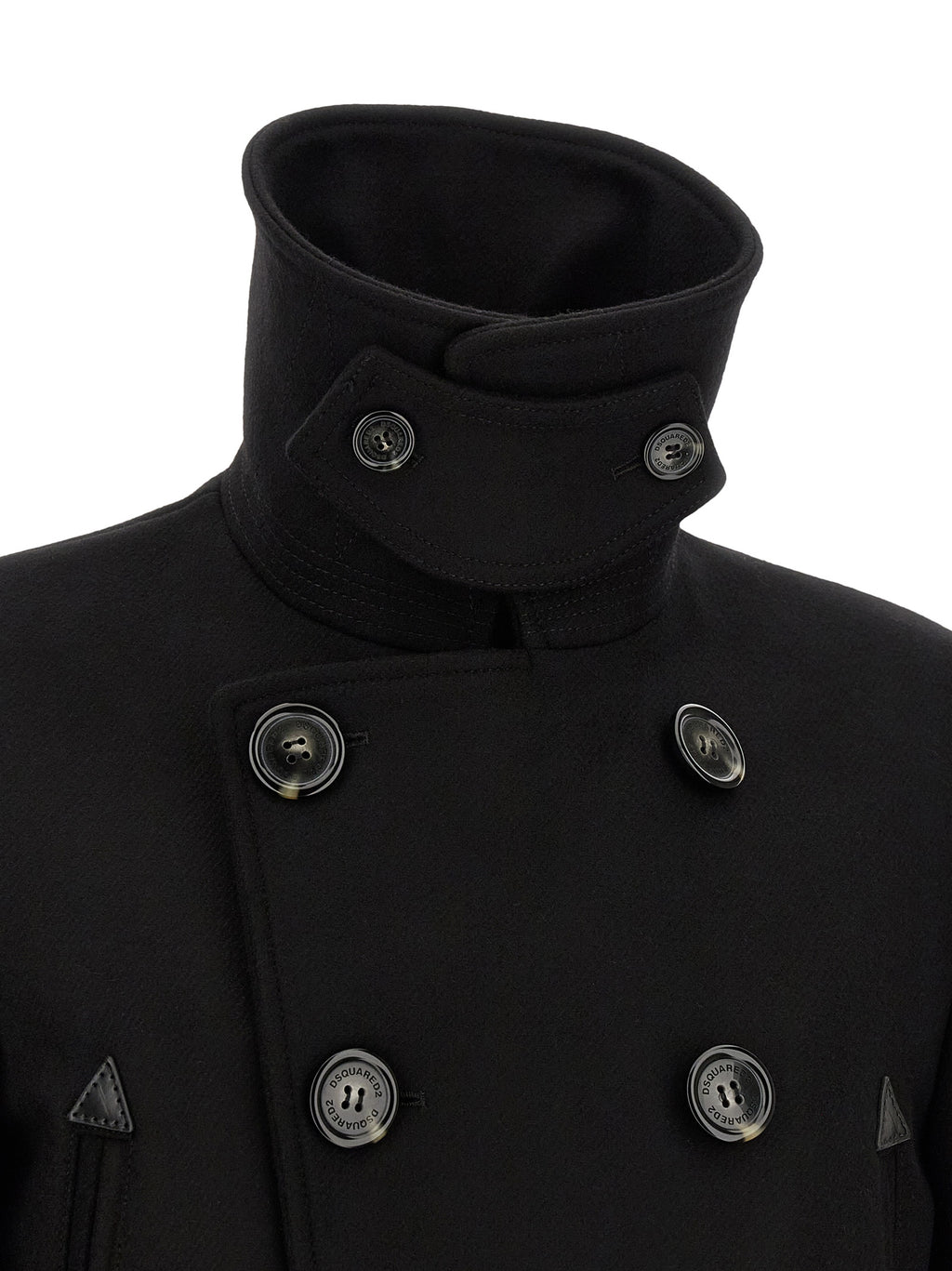 Dsquared² Black Wool Coat