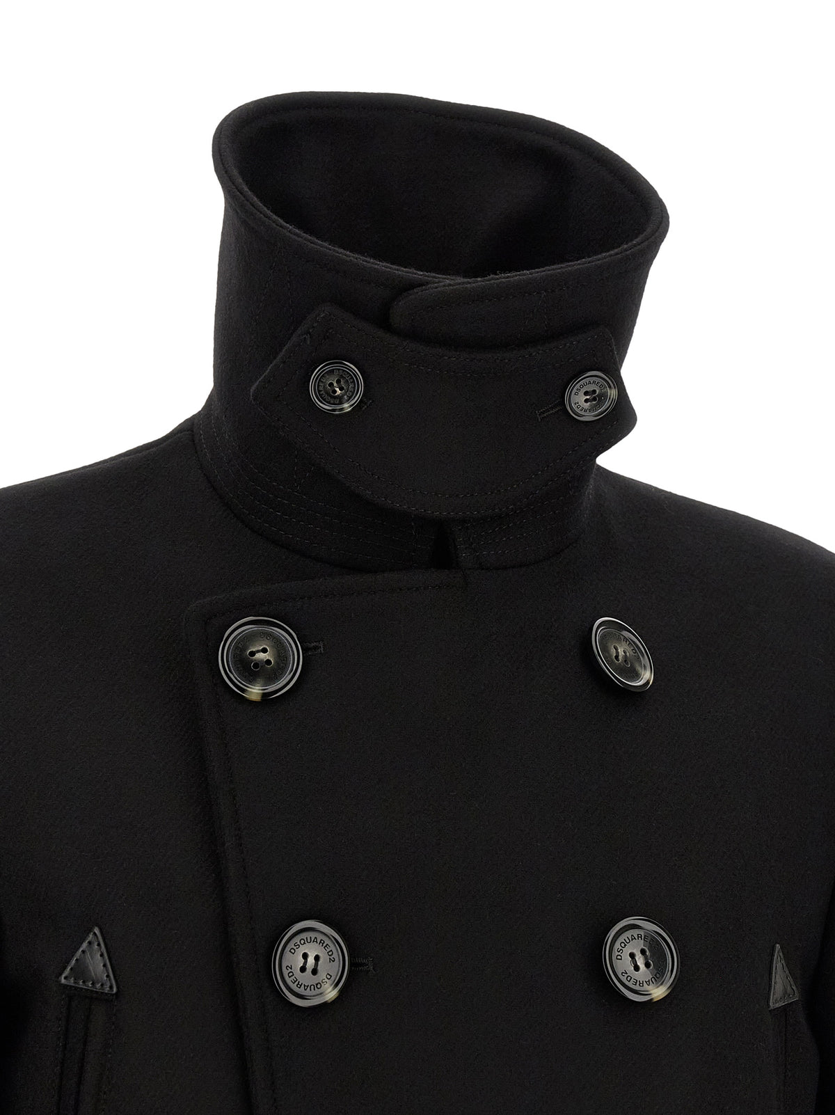 Dsquared² Black Wool Coat