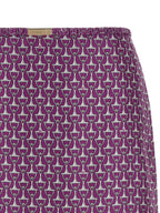 Gucci Purple Silk Midi Skirt