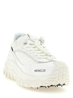 Moncler White Leather Athletic Sneakers