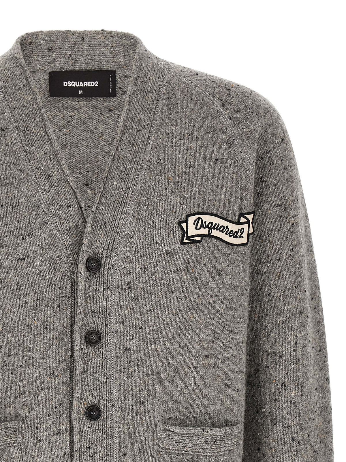 Dsquared² Gray Wool Cardigan