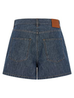 Fendi Blue Cotton Bermuda Shorts