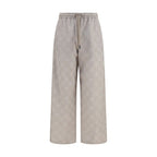 Off-White Beige Cotton Casual Pants