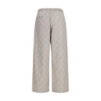 Off-White Beige Cotton Casual Pants