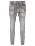 Dsquared² Gray Cotton Tapered Jeans