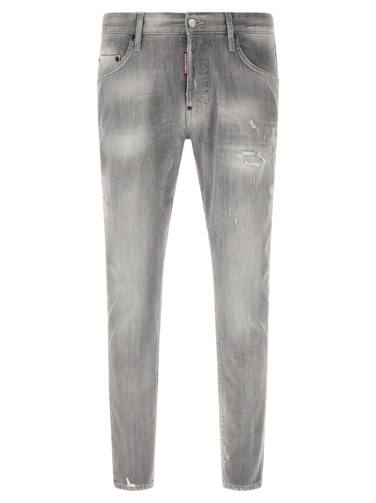 Dsquared² Gray Cotton Tapered Jeans