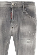 Dsquared² Gray Cotton Tapered Jeans