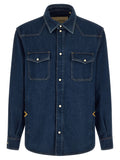 Valentino Garavani Blue Cotton Blouse
