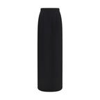 Maison Margiela Black Wool Oves Aries Long Skirt