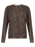 Etro Bordeaux Silk Cardigan