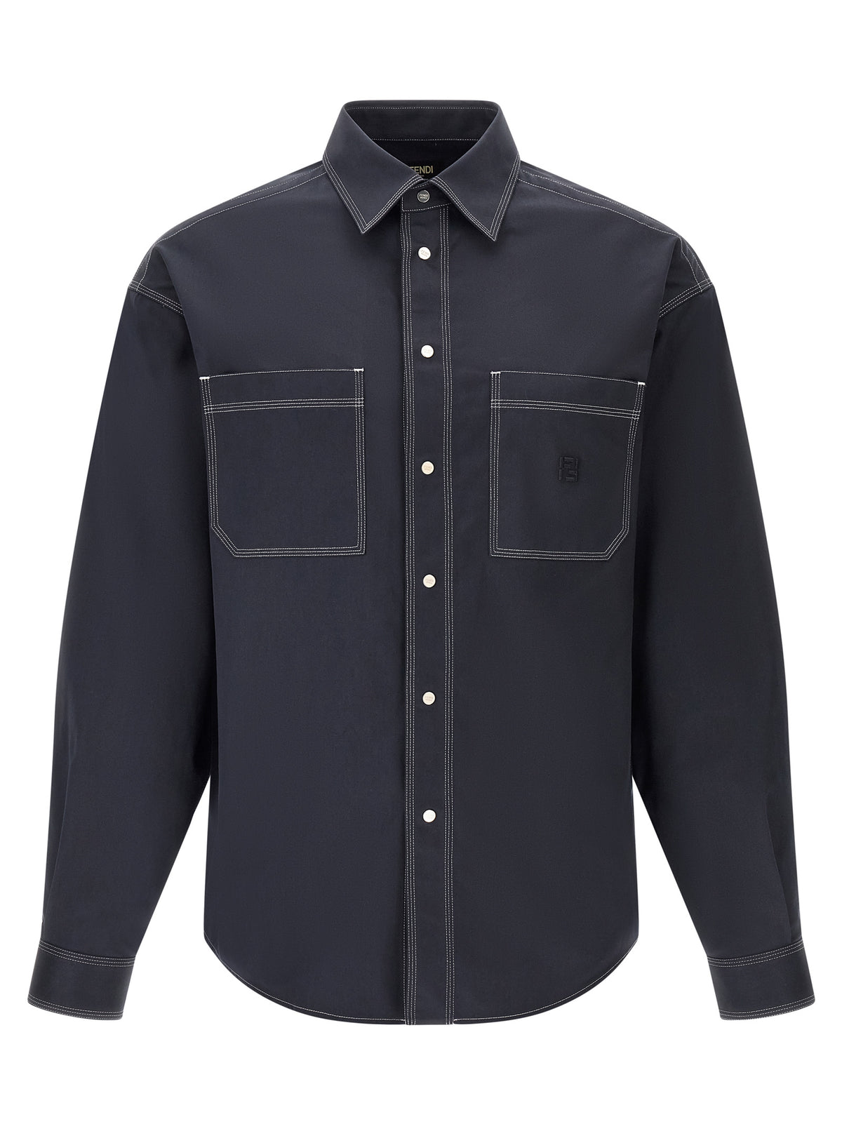Fendi Blue Cotton Blouse