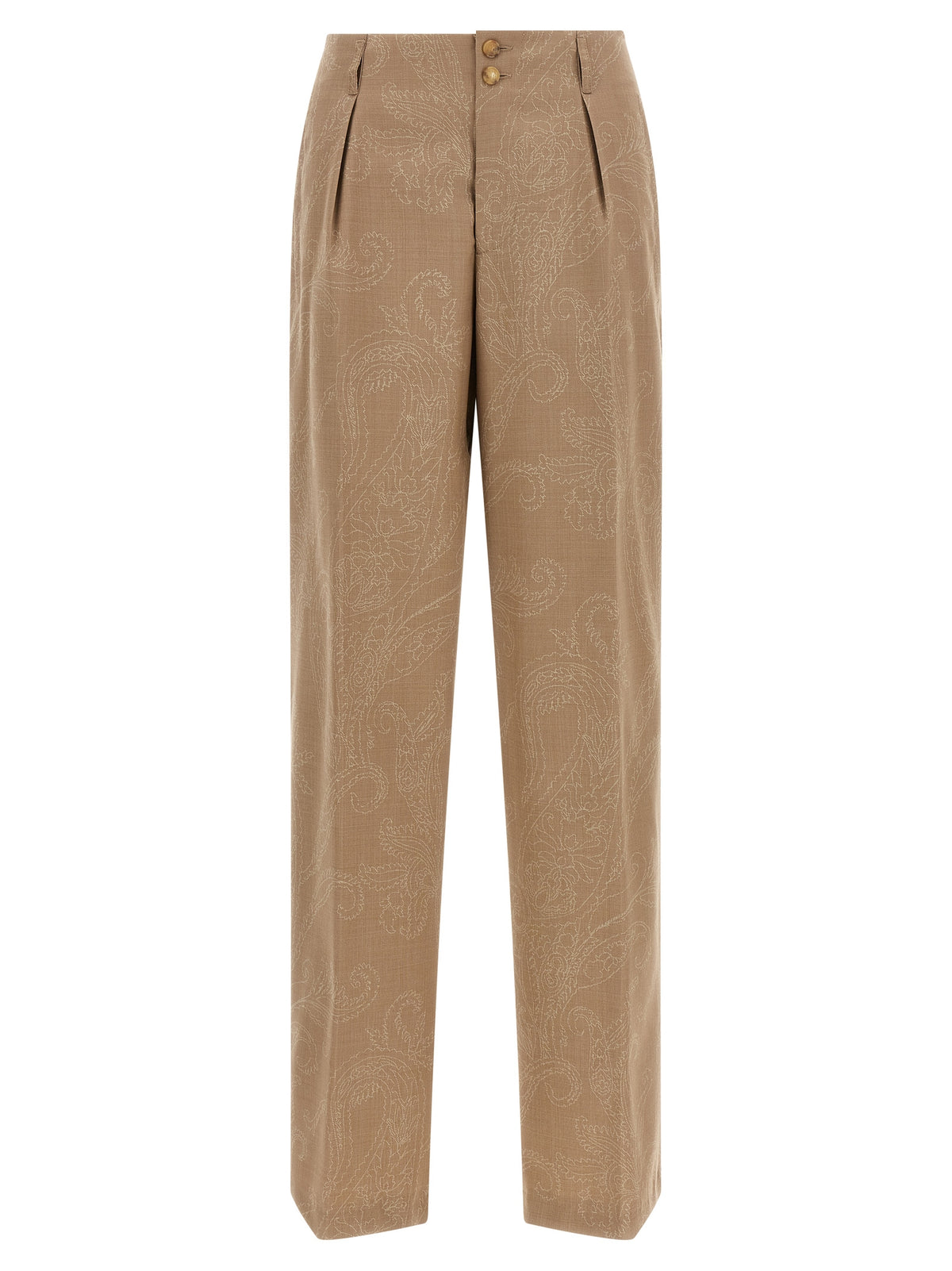 Etro Beige Wool Dress Pants