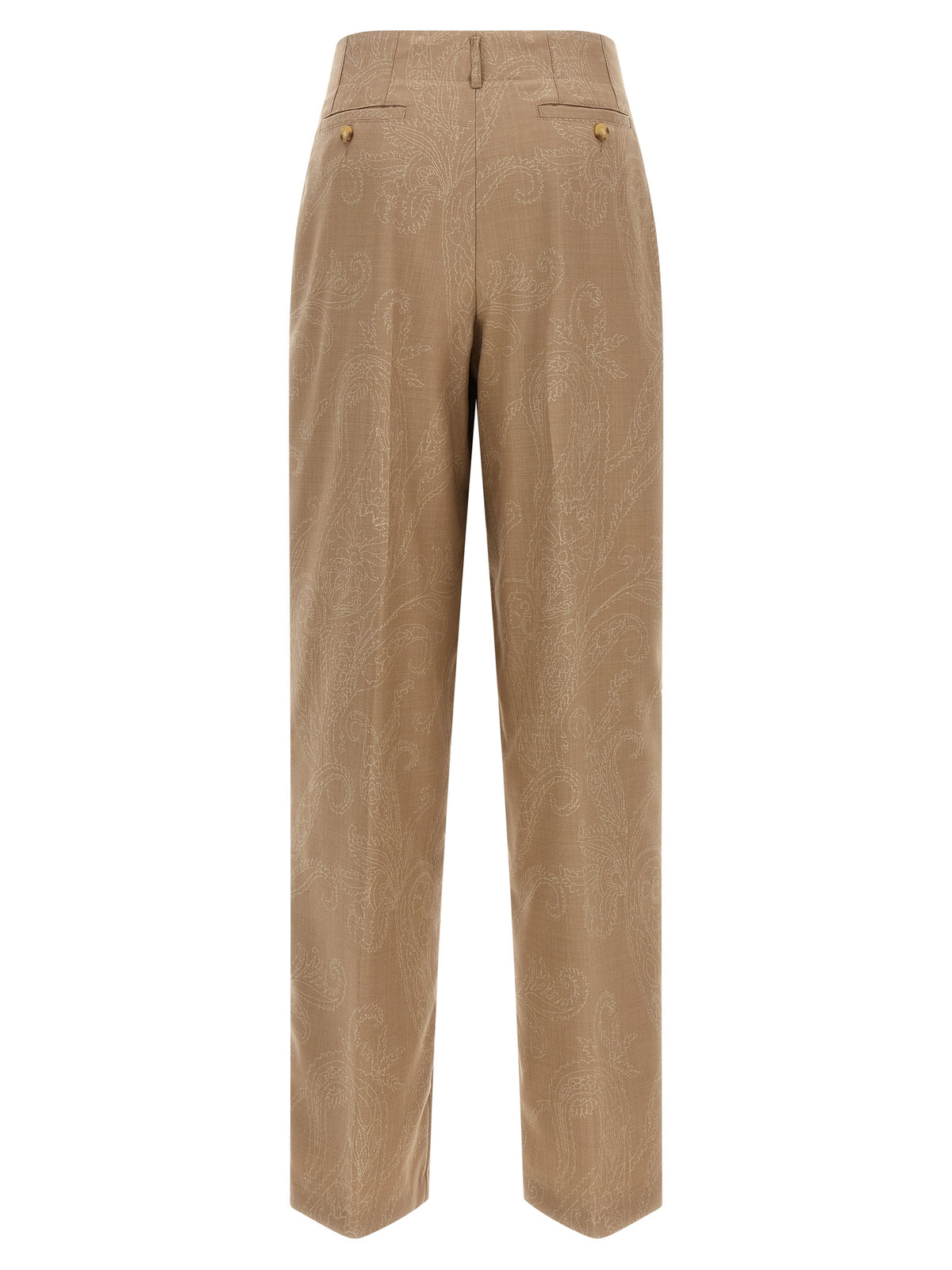 Etro Beige Wool Dress Pants