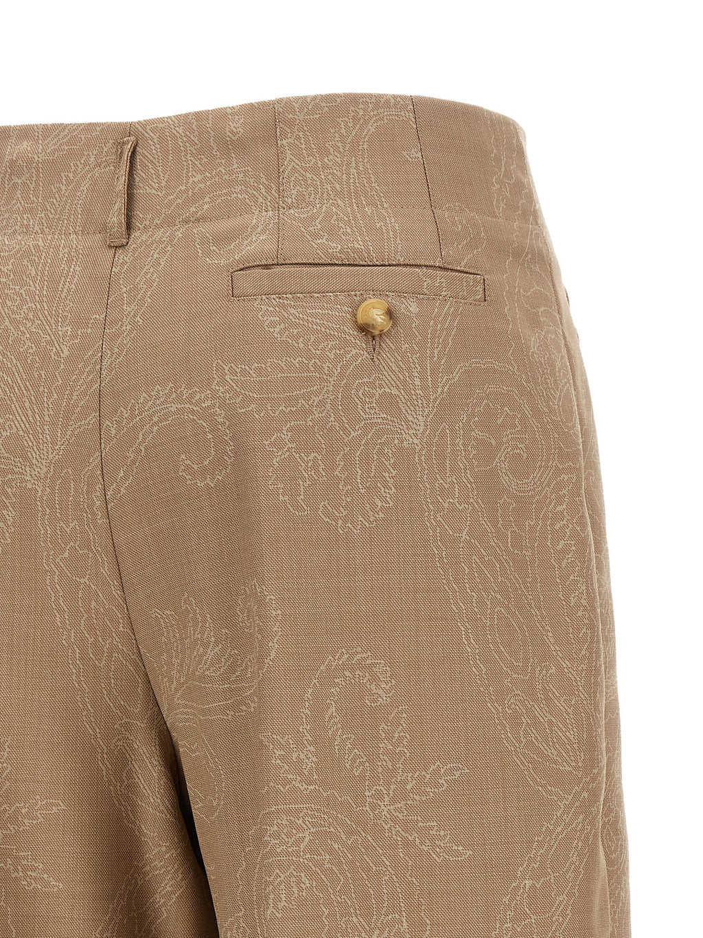 Etro Beige Wool Dress Pants