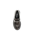 Prada Brown Calf Leather Bos Taurus Slip-On Loafers