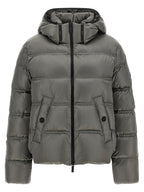 Moncler Gray Polyamide Full-Length Jacket