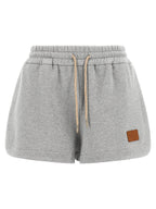 Fendi Gray Cotton Bermuda Shorts