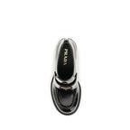 Prada Black Calf Leather Bos Taurus Platform Loafers