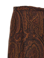 Etro Brown Silk Mini Skirt