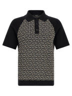 Balmain Bicolor Cotton Polo Shirt