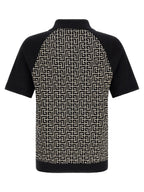 Balmain Bicolor Cotton Polo Shirt
