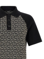Balmain Bicolor Cotton Polo Shirt