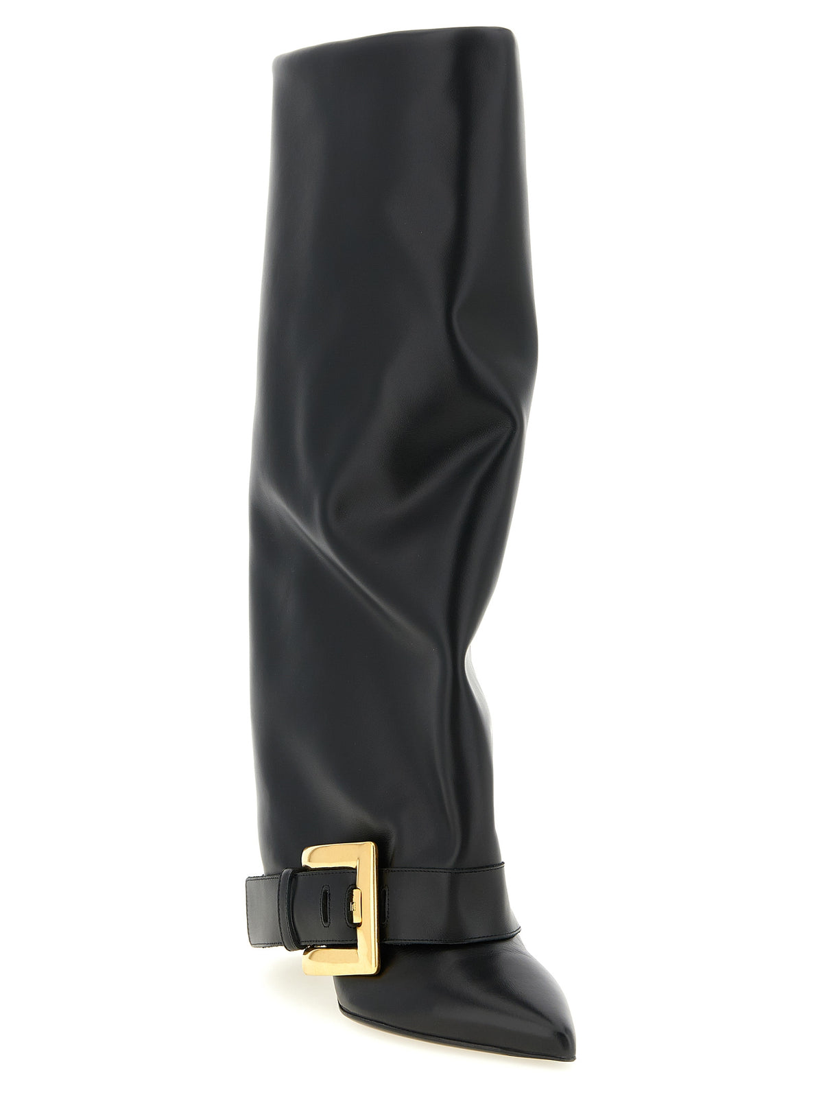 Balmain Black Calfskin Over The Knee