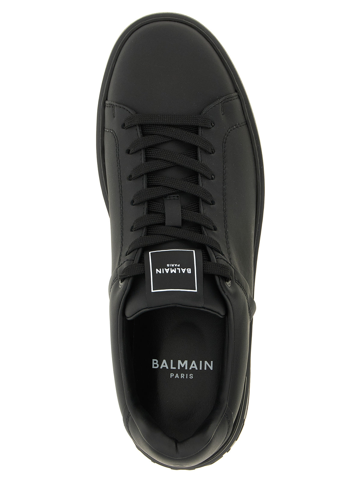 Balmain Black Calfskin Low Top Sneakers