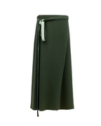 Valentino Garavani Women Silk Skirt in Dark Green
