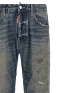 Dsquared² Blue Cotton Relaxed Fit Jeans