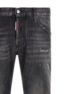 Dsquared² Gray Cotton Skinny Jeans