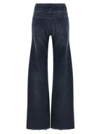 Balenciaga Blue Cotton Flared Jeans