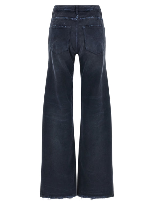 Balenciaga Blue Cotton Flared Jeans