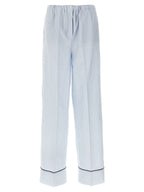Prada Blue Cotton Casual Pants