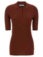 Prada Brown Cotton Polo Shirt