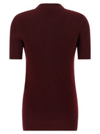 Prada Bordeaux Virgin Wool Cardigan