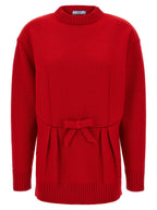 Prada Red Virgin Wool Cardigan